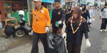 Aksi Peduli Bumi, Pramuka Peduli Kwarcab Banjarnegara Adakan Bersih Kota Banjarnegara