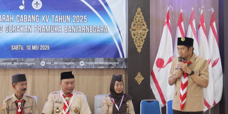 Wakil Bupati Banjarnegara terpilih menjadi Ketua Kwartir Cabang Banjarnegara pada Musyawarah Cabang XV Tahun 2025.