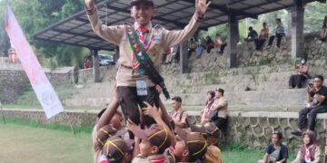 Enam Duta terbaik mewakili Banjarnegara dalam Lomba Pramuka Garuda Berprestasi.