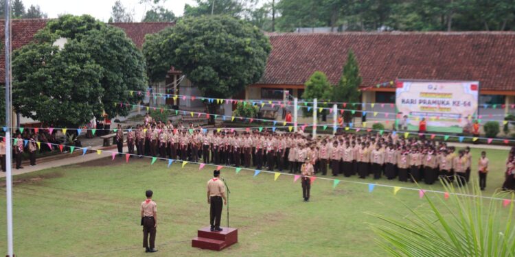 Camat Ajak Pramuka Wanadadi Berkolaborasi, Upacara Peringatan Hari Pramuka Ke-64