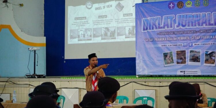 Dongkrak Kemampuan Jurnalistik Anggota Pramuka, Pangkalan SMA Negeri 1 Purwareja Klampok Adakan Diklat Jurnalistik