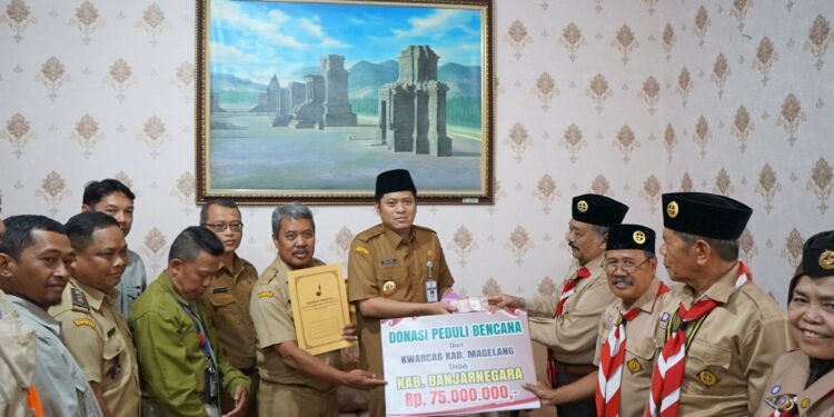 Bantuan Rp75 Juta dari Pramuka Magelang untuk Warga Terdampak Longsor Situkung