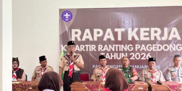 48 Pangkalan Ikuti Rapat Kerja Kwartir Ranting Pagedongan 2026