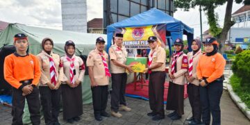 Kwarda Jateng Sambangi Pos Pramuka Peduli.